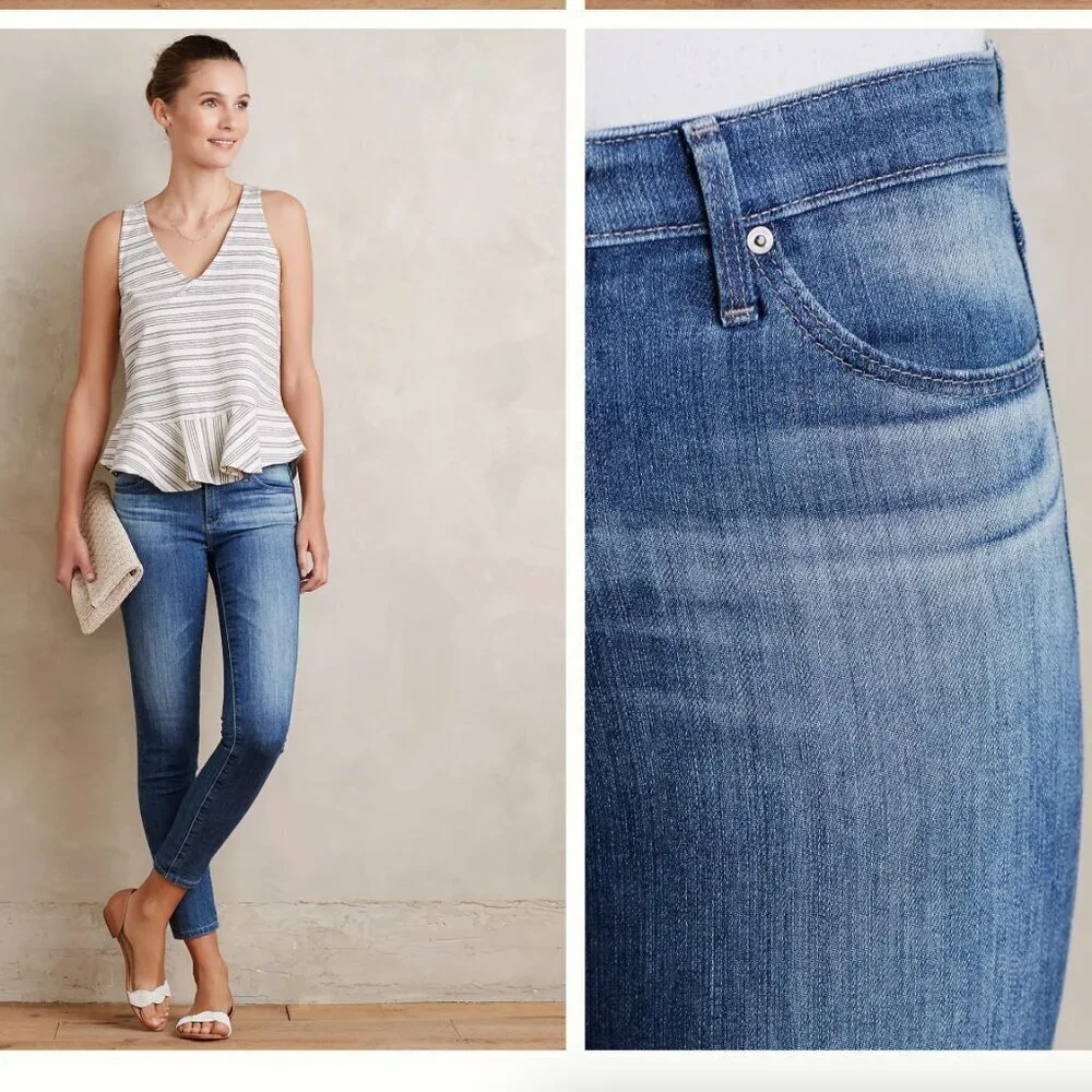 AG Adriano Goldschmeid Dark Blue The Legging Ankle Jeans - Size 26R - Stretchy